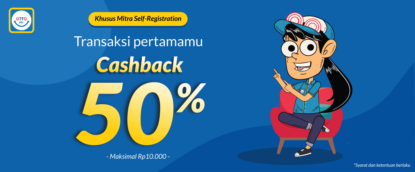 Dapatkan Promo Cashback 50% Untuk Transaksi Pertama Kamu - OttoPay